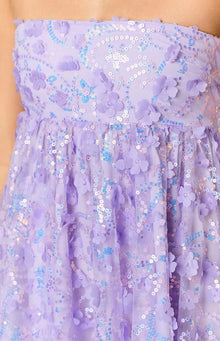 Alison Mini Dress | Purple