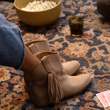 Womens | Amaya Fringe Bootie | Linen Suede
