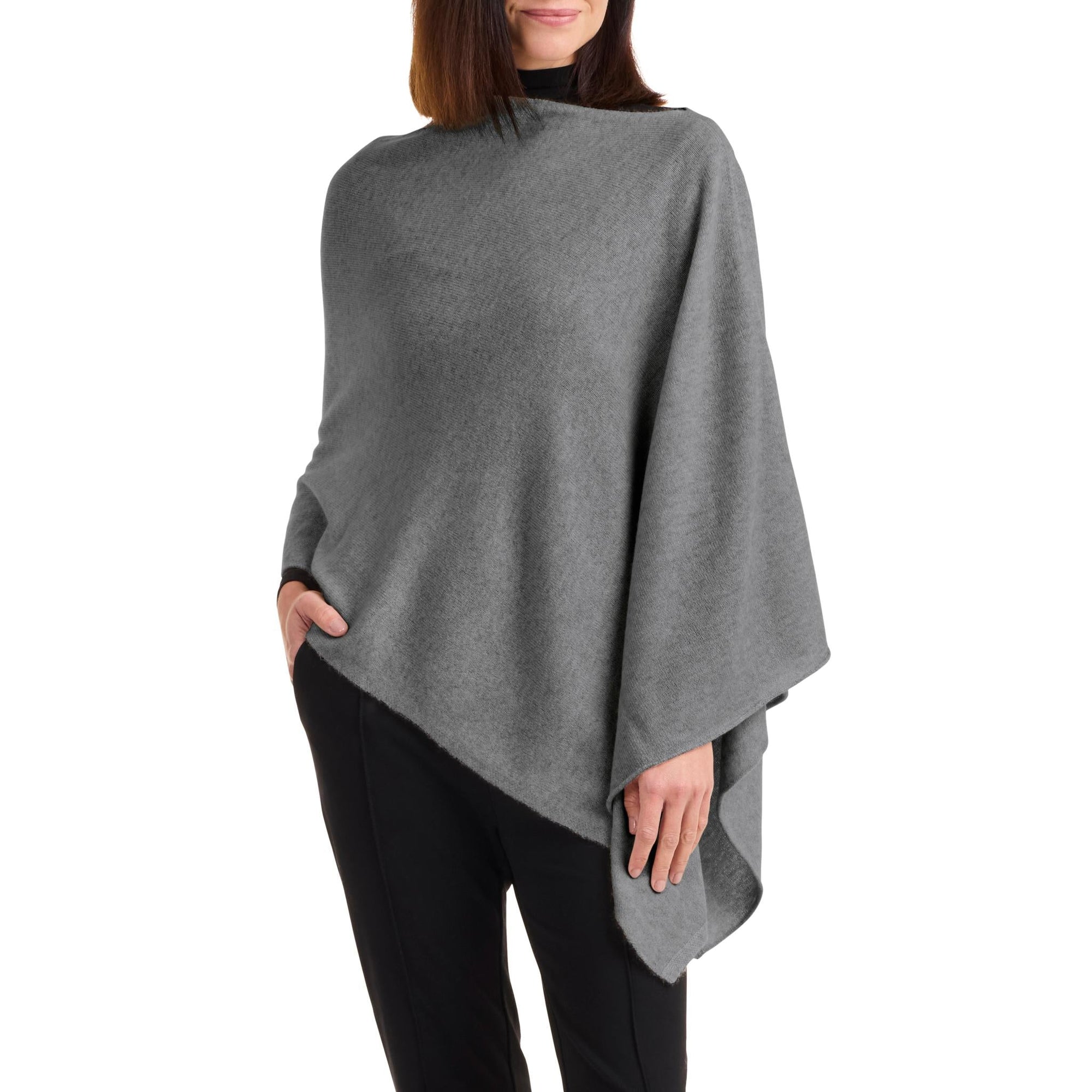 Amicale Cashmere | Women | Cashmere Poncho | Grey