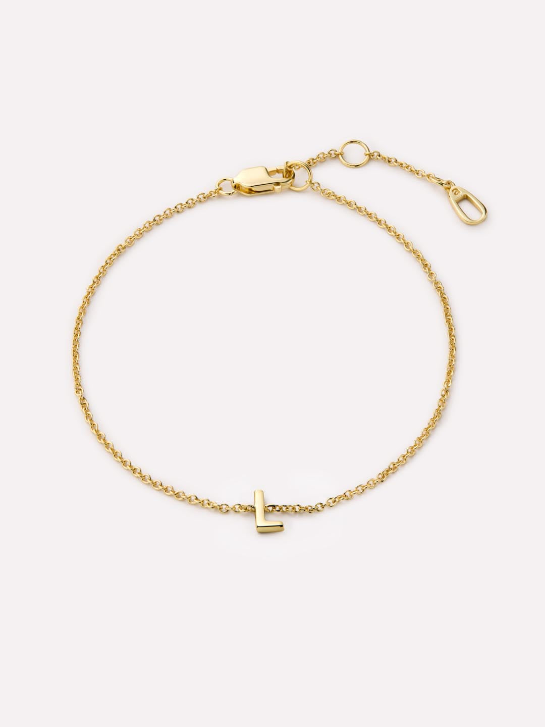 Initial Bracelet - Letter Bracelet | 14K Gold on Sterling Silver