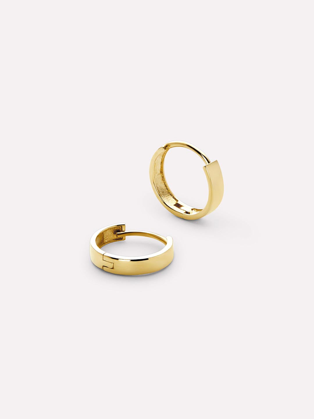 Bold Huggie Hoop Earrings | 10K Solid Gold
