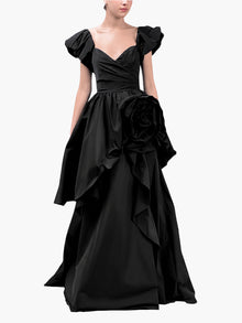 Abstract Taffeta Ballgown | Black