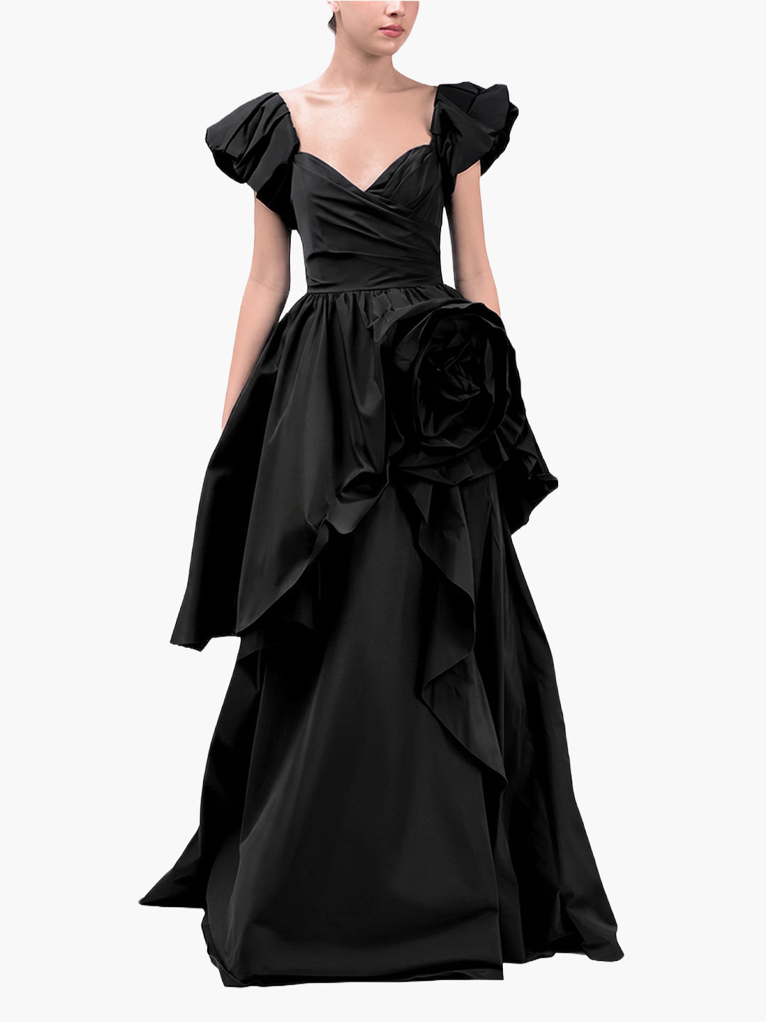 Abstract Taffeta Ballgown | Black