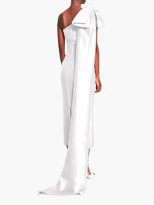 Silk Mikado Midi Dress | Ivory