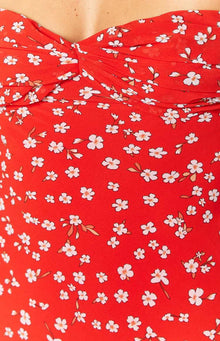 Ashley Floral Formal Maxi Dress | Red