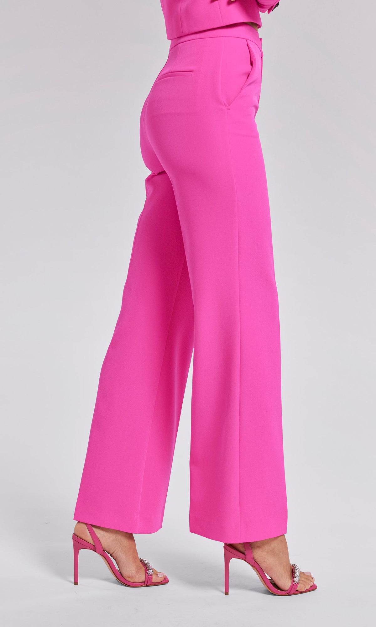 Ashton Crepe Pants | Magenta