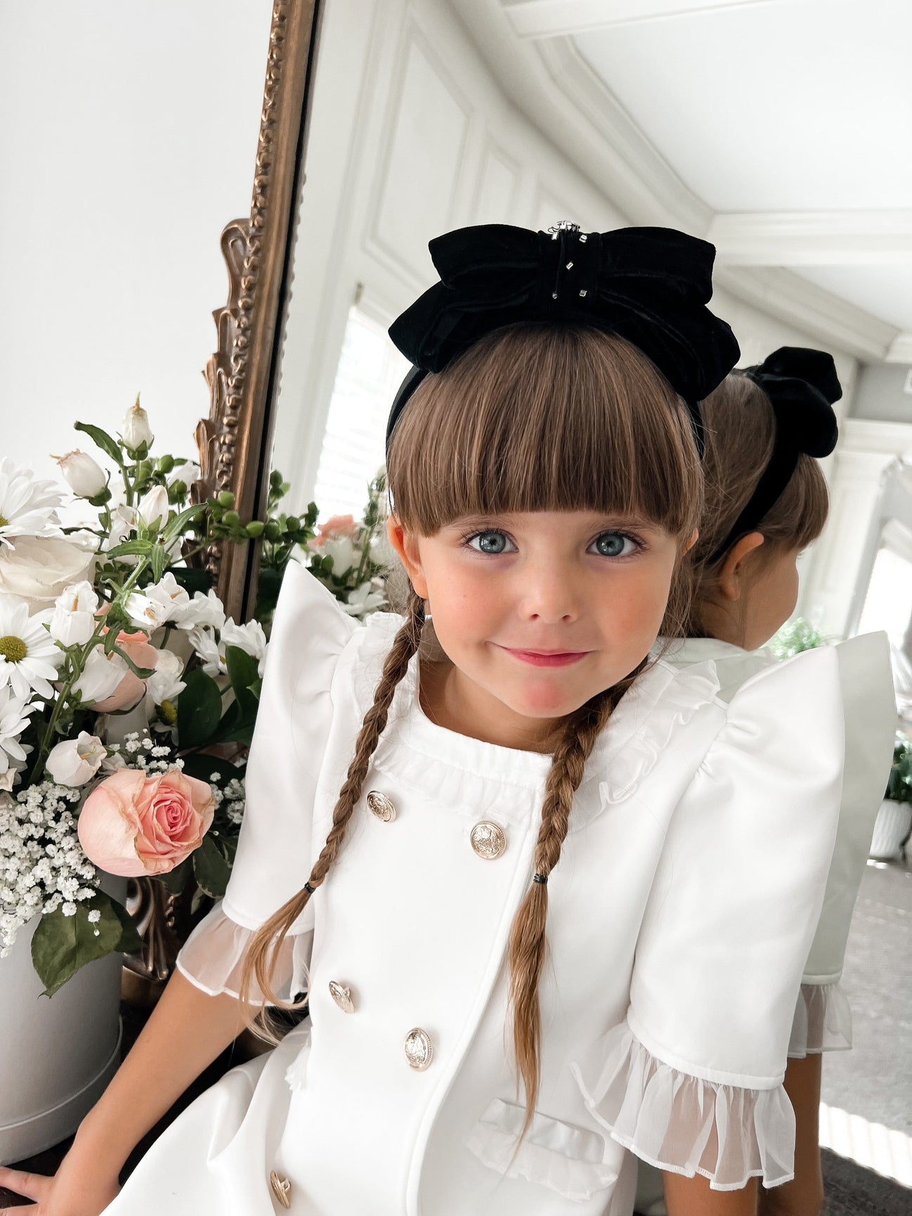 Audrey Black Velvet Headband
