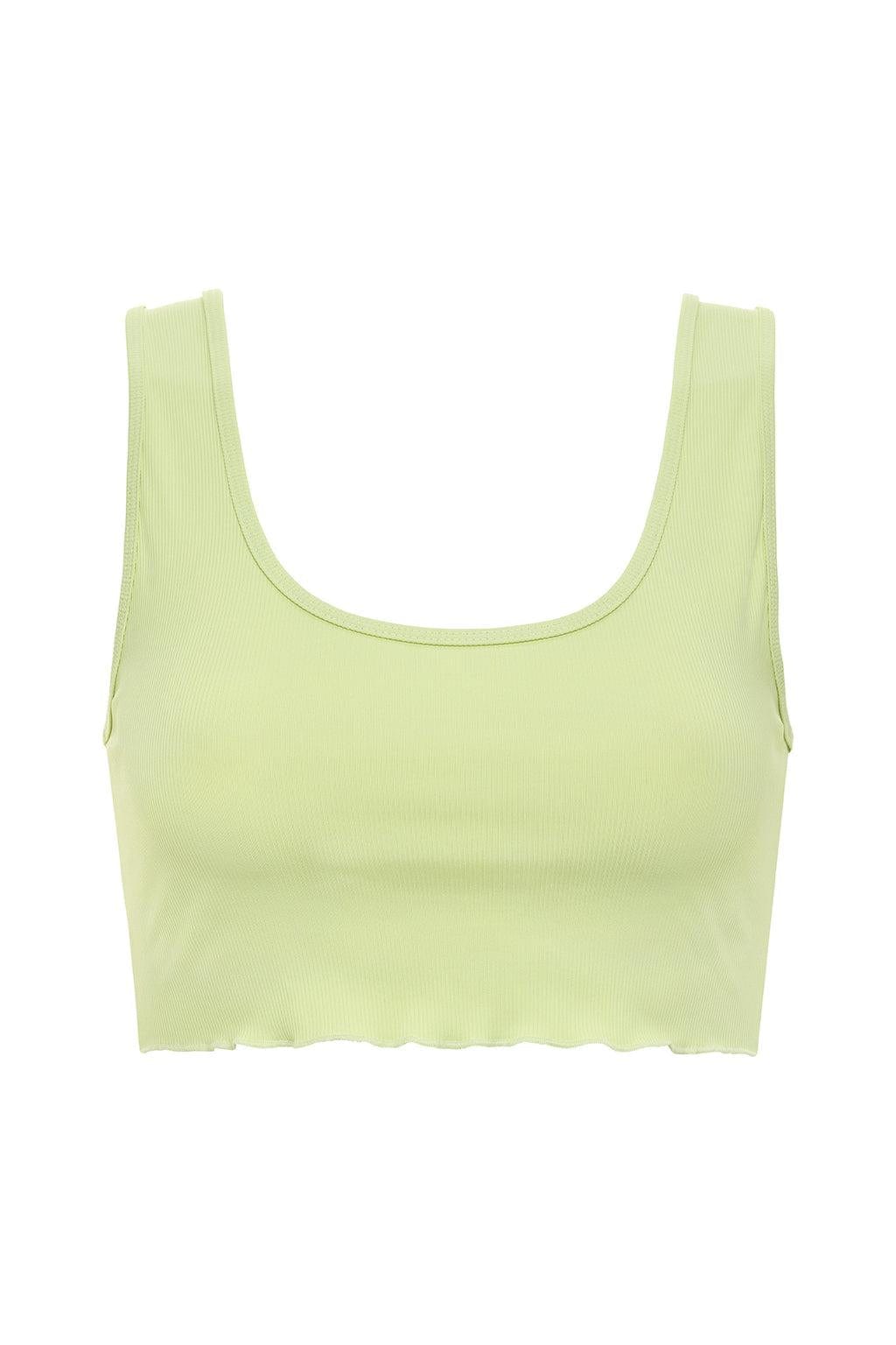 Avo Micro Binded Tank Top | Avocado Cotton Rib