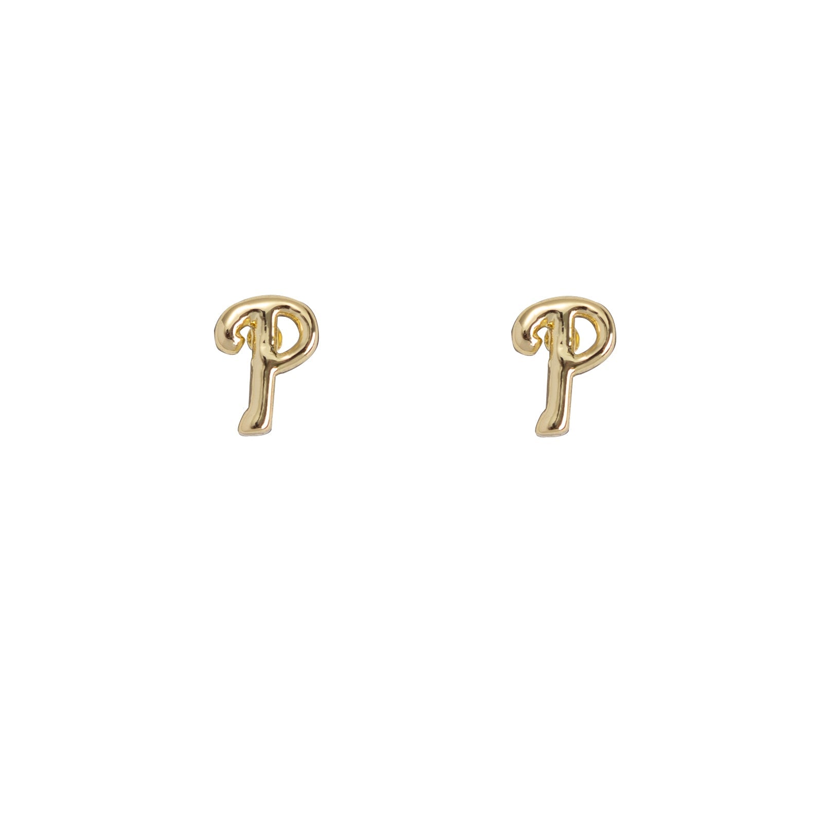 Bijoux Sport by Luv Aj MLB Logo Stud Earrings | Philadelphia Phillies | Gold