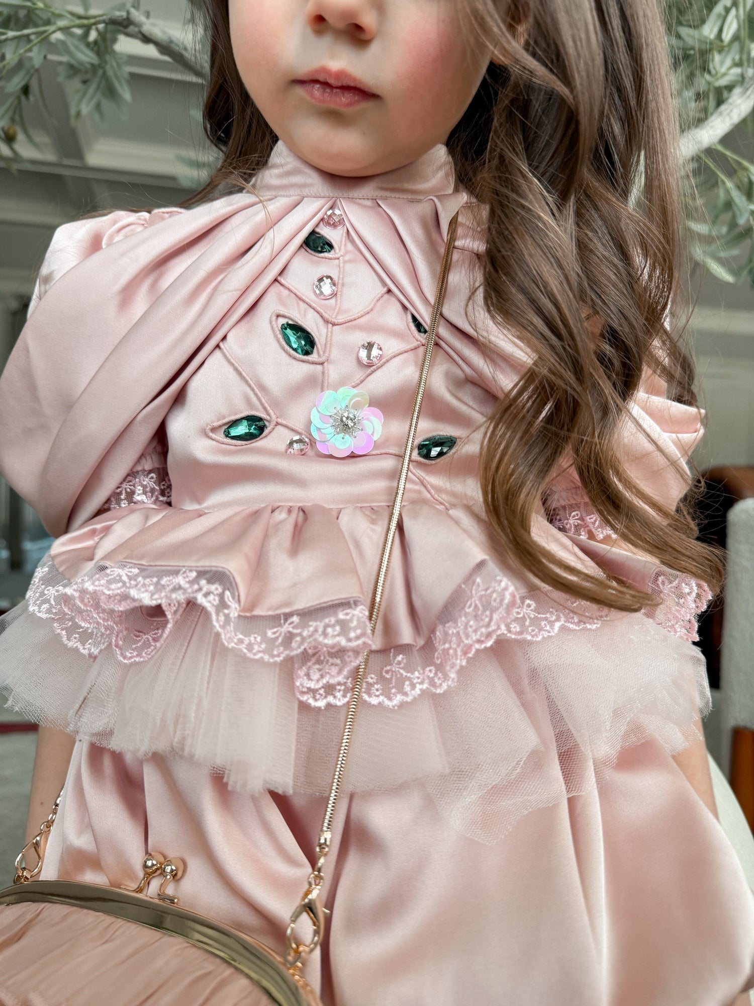 Baby Girls | Satin Ballerina Romper | Pink