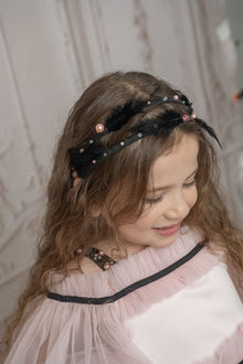 Kylie Feather Hair Sash | Black