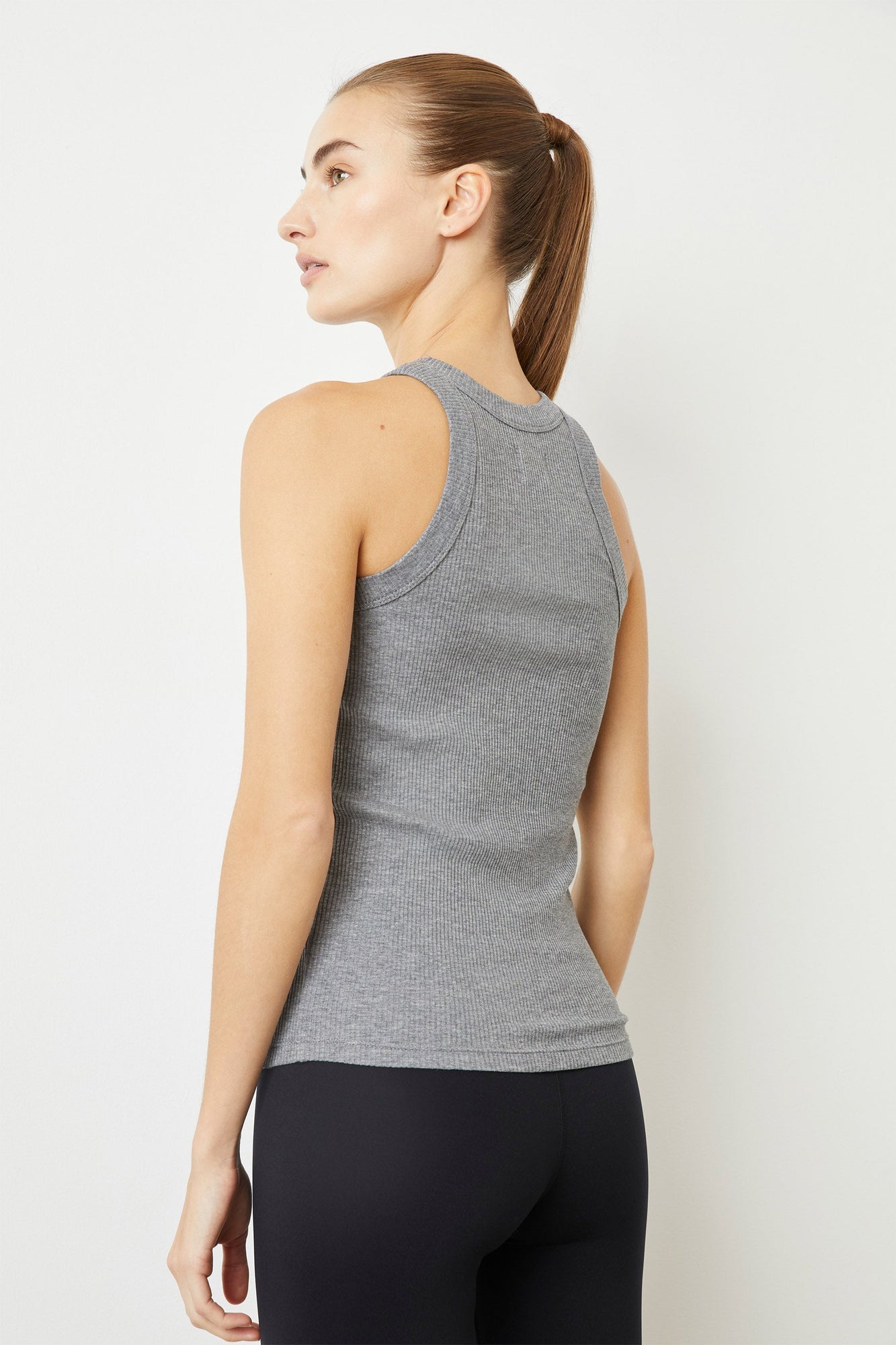 Wesley | Rivington Ribbed Tank | Grey Heather