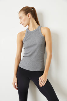 Wesley | Rivington Ribbed Tank | Grey Heather