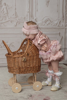 Baby Girls | Satin Ballerina Romper | Pink