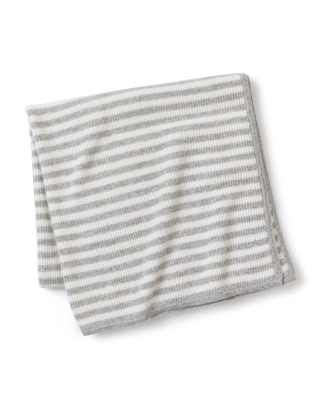 Sofia Cashmere | Baby | Knit Cashmere Baby Blanket | Ivory/Grey