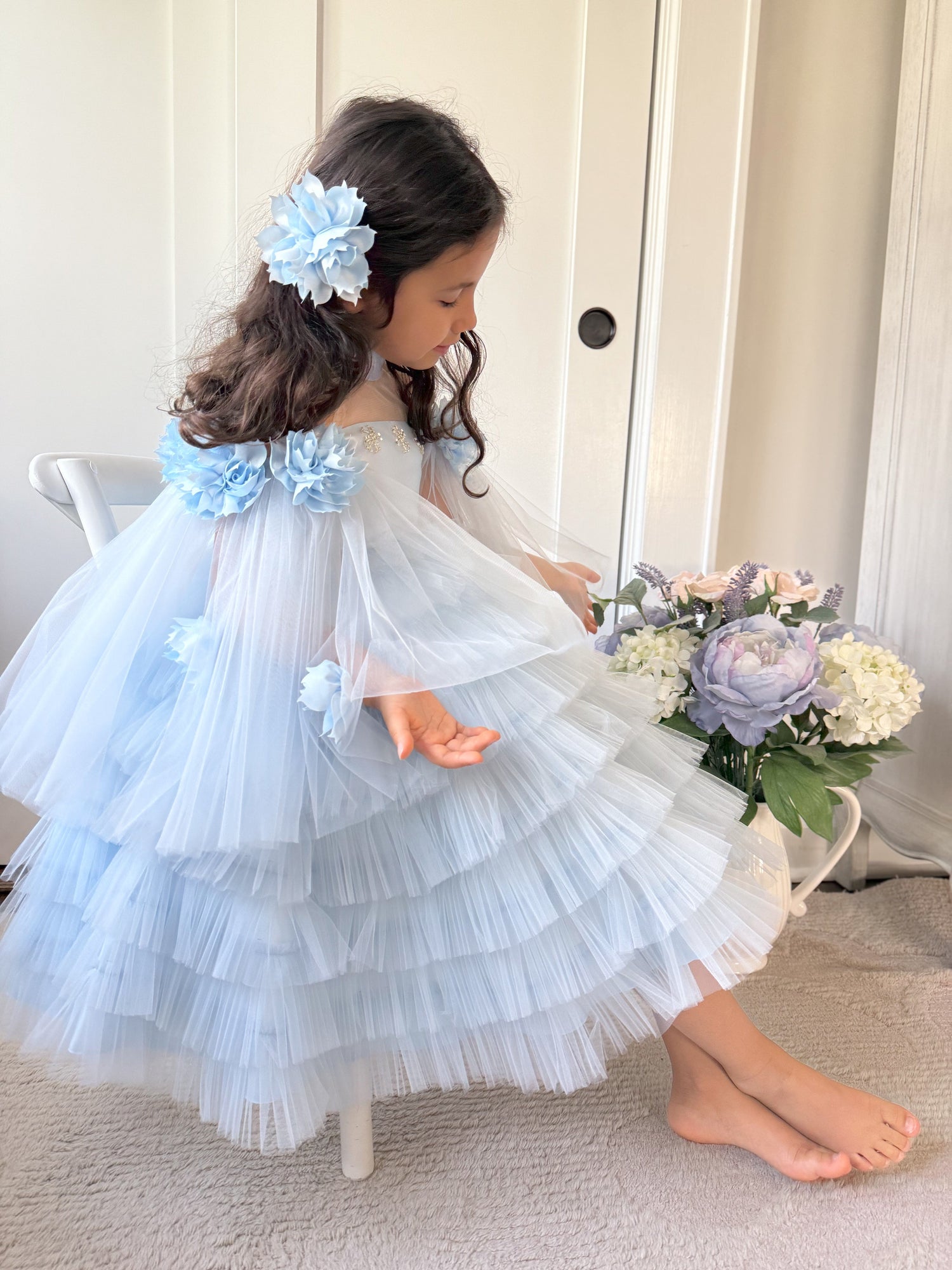 Baby Girls | Alaska Tulle Dress | Baby Blue