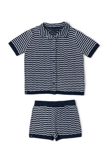 Toddlers | Cozychic Ultra Lite Wave Cabana Set | Marine/Pearl