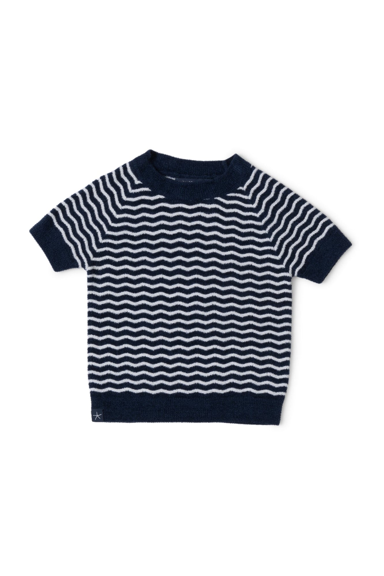 Toddlers | Cozychic Ultra Lite Wavy Raglan Tee | Marine/Pearl