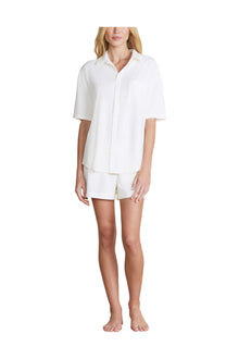 Womens | Cozyterry Button Down Shirt | Pearl