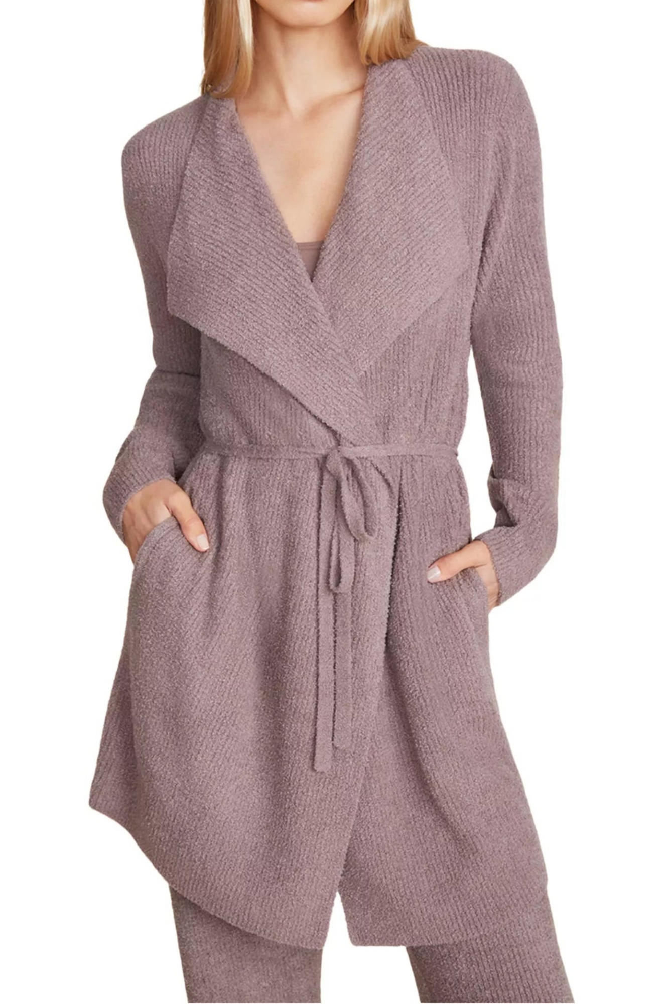 Womens | Cozychic Lite Waist Tie Cardigan | Driftwood