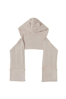 Youth | Cozychic Bear Beanie Scarf | Stone