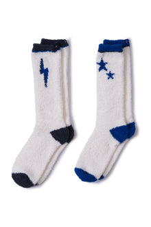 Youth | Cozychic Space Adventure Sock Set | Cobalt Multi