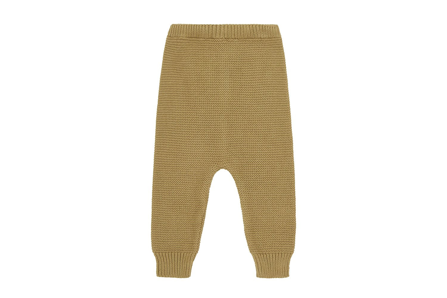 Organic Knit Trousers | Beige - Orange Plant Dye