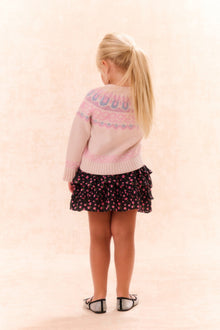 Girls Billie Cotton Floral Skirt | Pink Noir