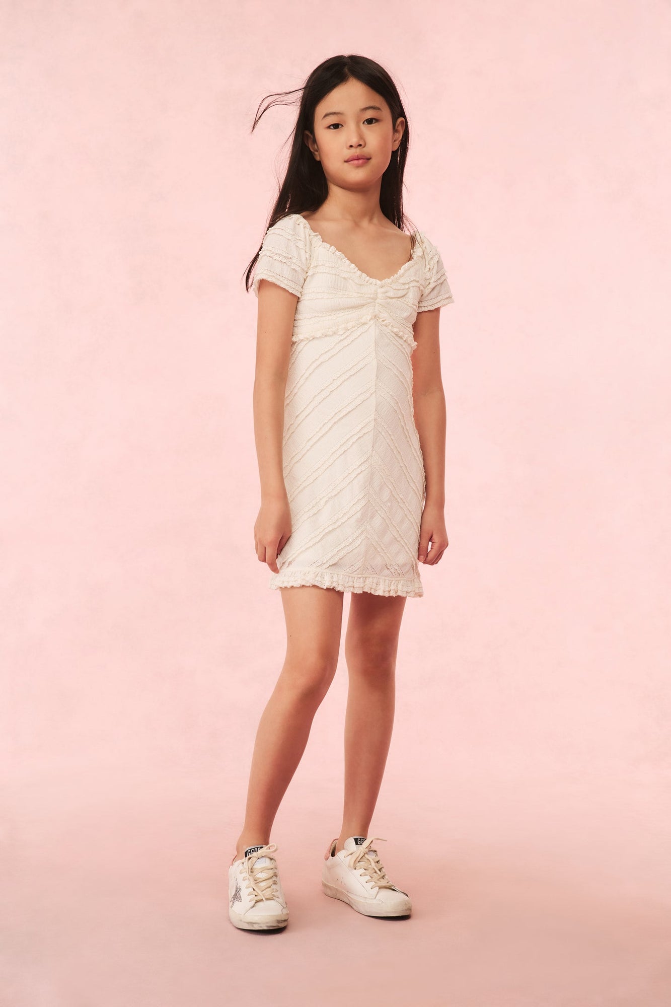 Girls Bresley Mini Dress | Off White
