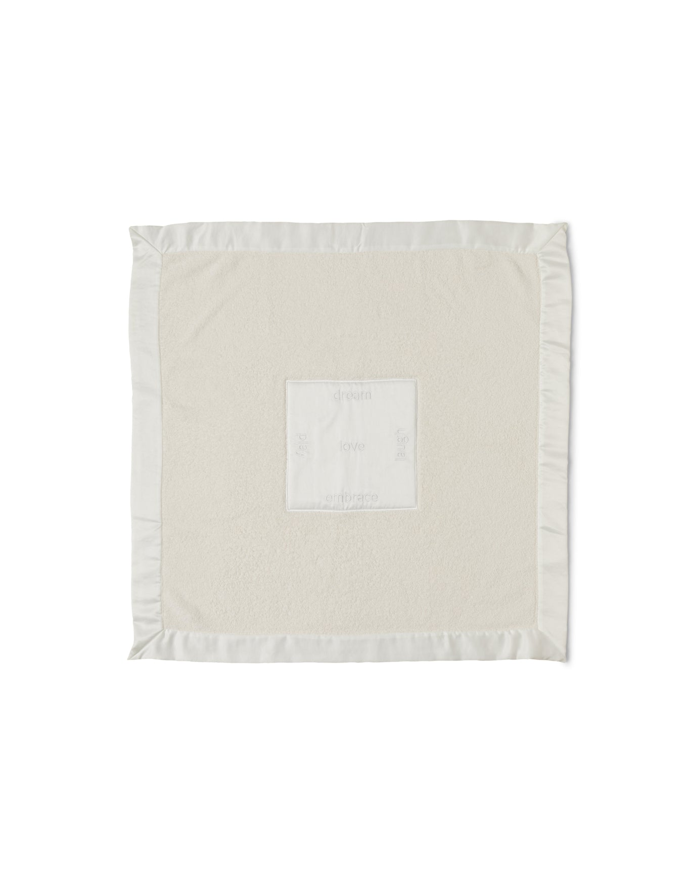 Baby | CozychicSatin Trim Receiving Blanket 30" X 30" | Cream