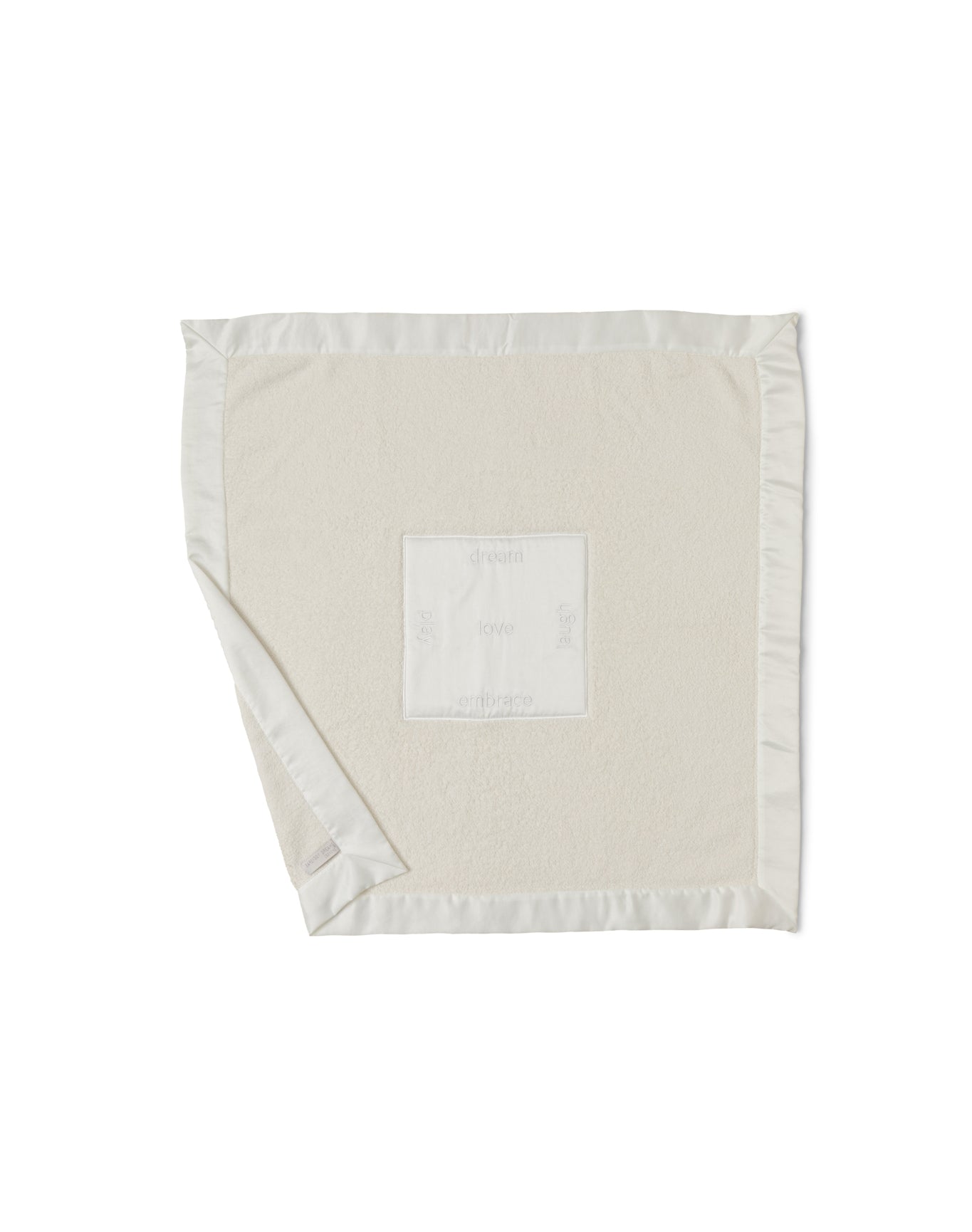 Baby | CozychicSatin Trim Receiving Blanket 30" X 30" | Cream