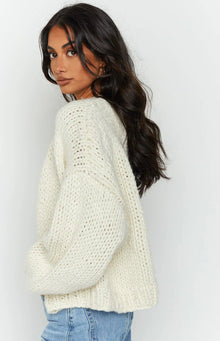 Bad Habits Knit Cardigan | Cream