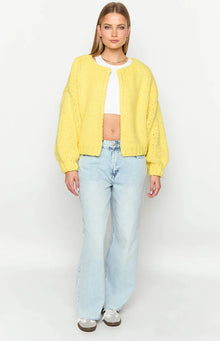 Bad Habits Knit Cardigan | Yellow