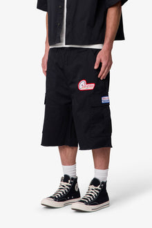 Baggy Cargo Work Shorts | Black