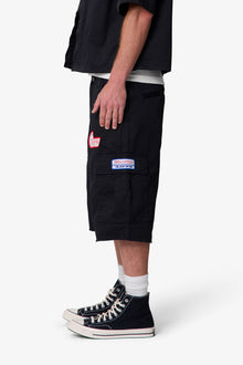 Baggy Cargo Work Shorts | Black