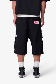 Baggy Cargo Work Shorts | Black