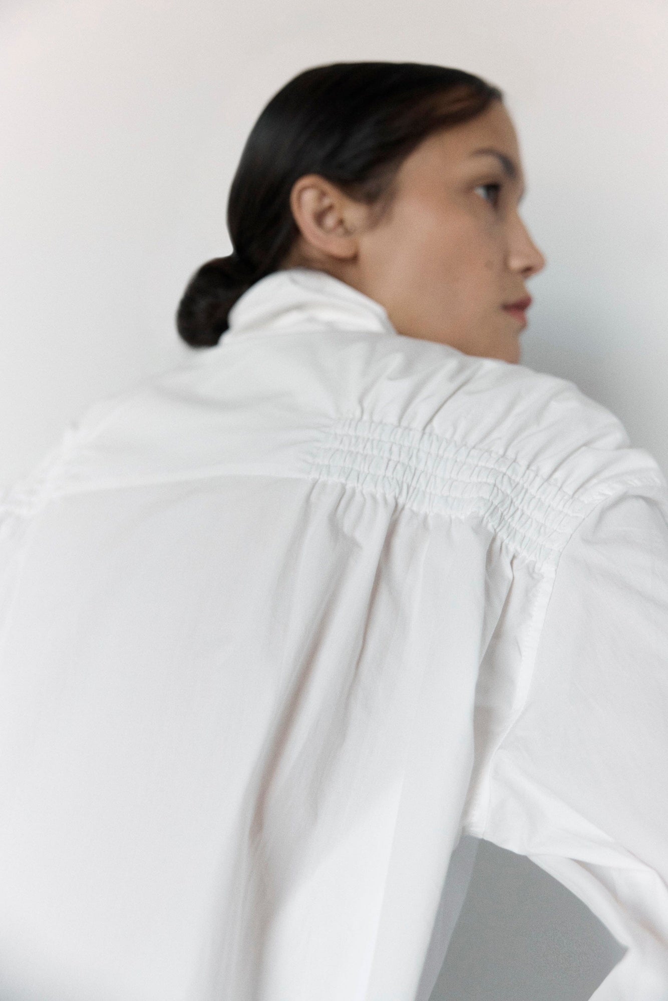 Charlotte | Baylor Cotton Back-Detail Tunic Blouse in Size Small