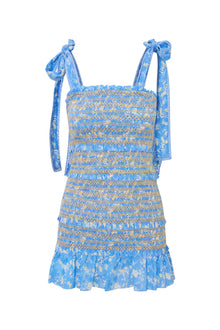 Belle Re-Edition Cotton Floral Mini Dress | Blue Jays