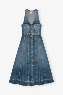 Belted Midi Dress | Mid Blue Vintage