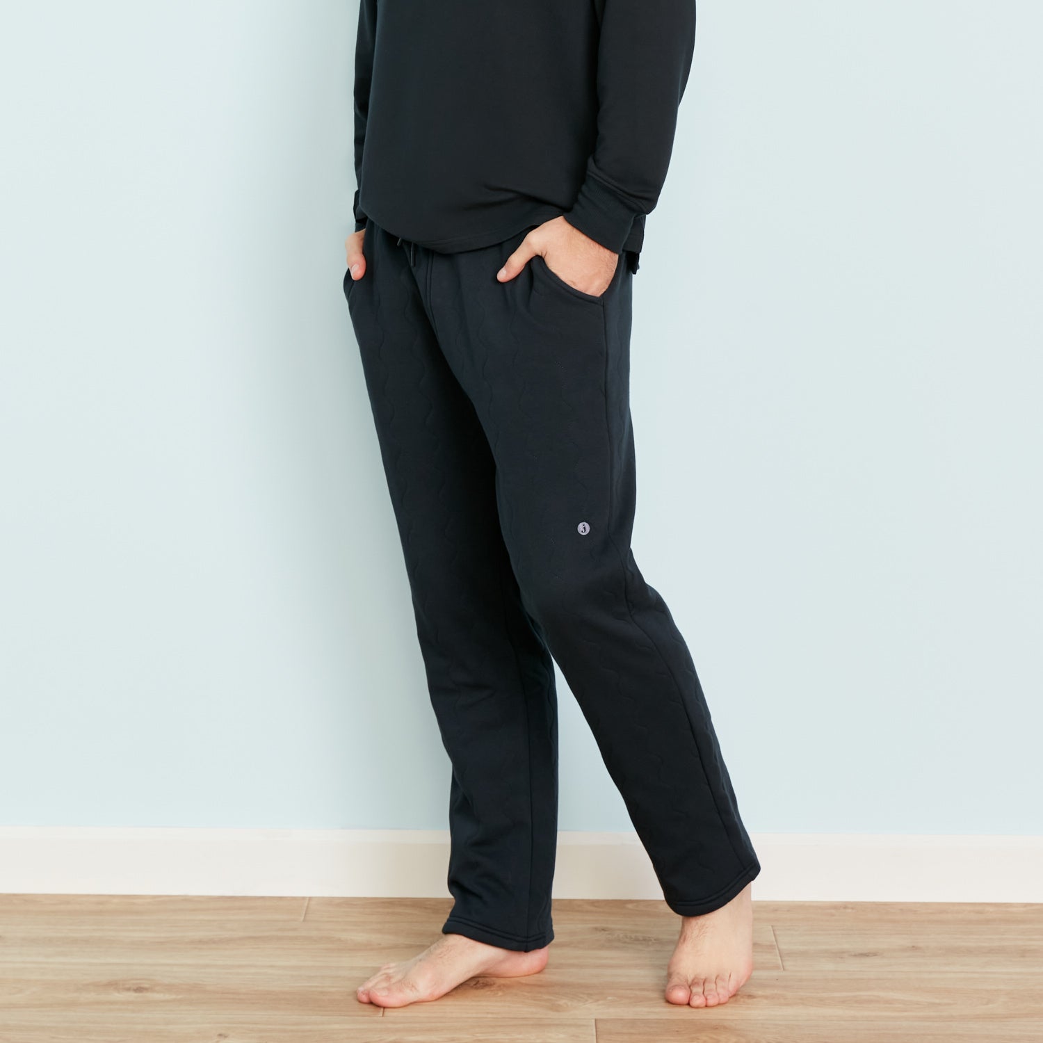Chilluxe Brushed Fleece Quilted Pant | Black