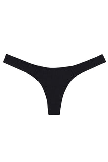 Added Coverage Uno Bikini Bottom | Black Rib