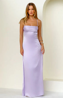 Blaise Satin Maxi Dress | Lilac