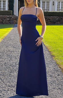 Blaise Satin Prom Dress | Navy