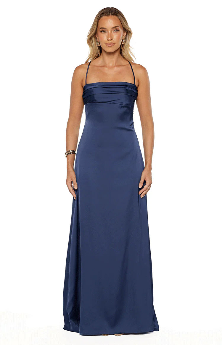 Blaise Satin Prom Dress | Navy