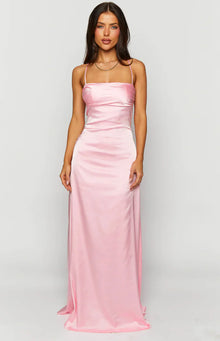 Blaise Satin Maxi Dress | Pink