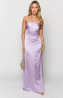 Blaise Satin Maxi Dress | Lilac