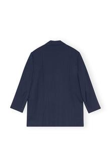 Blue Light Oversized Blazer | Sky Captain