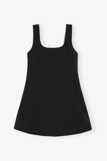 Bonded Crepe Mini Dress | Black (V2)