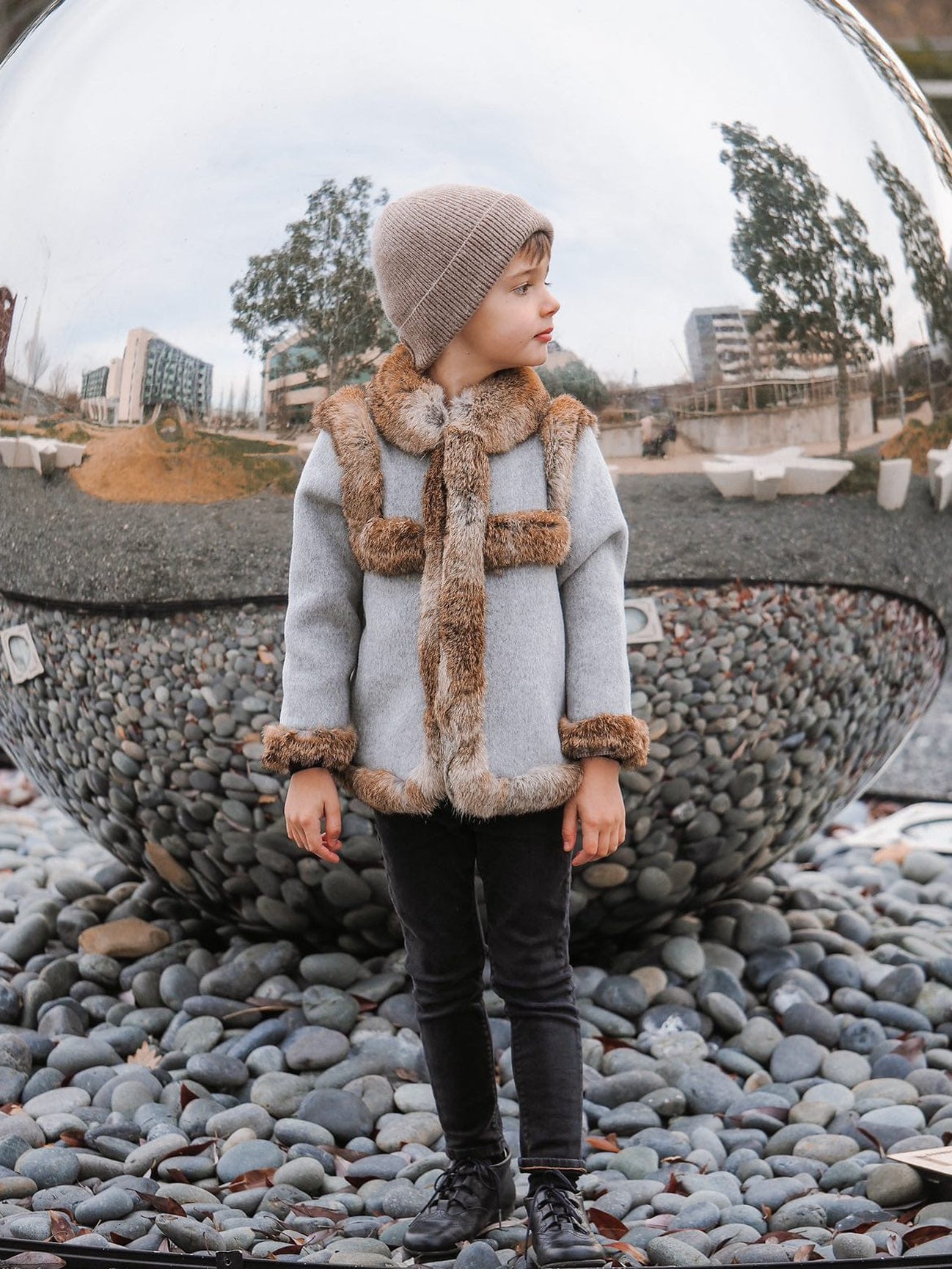 Boy | Peter Grey Wool Coat | Gray
