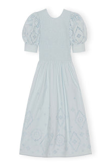 Broderie Anglaise Midi Dress | Illusion Blue